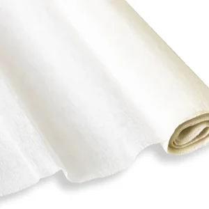 Crepe, crepe paper, white, 50 x 200cm