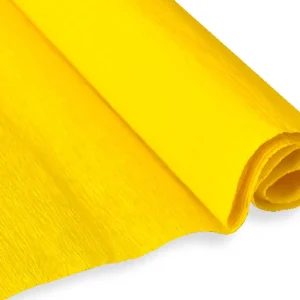 Crepe, crepe paper, yellow, 50 x 200cm