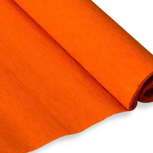 Crepe, crepe paper, dark orange, 50 x 200cm