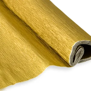 Crepe, crepe paper, gold, 50 x 200cm
