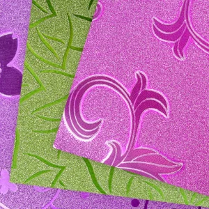 Alternative view of Jolly Sticky Glitter, self-adhesive paper, leaf, pink, A4, 10pcs