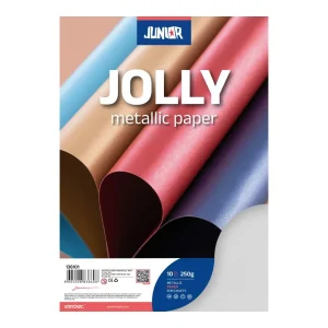 Jolly Metallic, paper metallic, white, A4, 250g, 10pcs