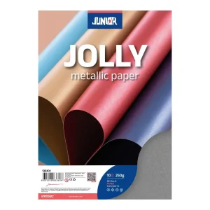 Jolly Metallic, paper metallic, silver, A4, 250g, 10pcs