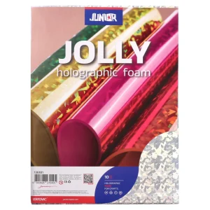 Foamy Holo, holographic foam, eva foam, silver, A4, 250g, 10pcs