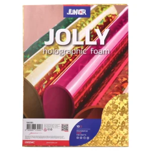 Foamy Holo, holographic foam, eva foam, gold, A4, 250g, 10pcs