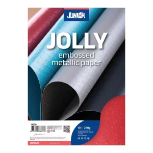 Jolly Embossed Metallic, paper metallic embossed, red, A4, 250g, 10pcs