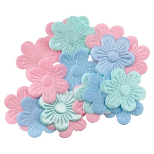 Crafty shapes, craft shapes, mix, flowers, satin, 20pcs