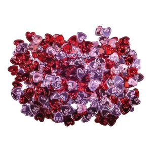 Crafty ruby, craft confetti, hearts, 12 x 12mm, 14g