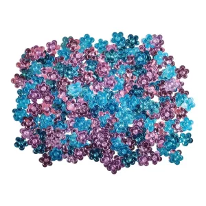 Crafty ruby, craft confetti, flowers, 15 x 15mm, 14g