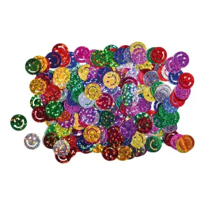 Crafty ruby, craft confetti, smiley, 15 x 15mm, 14g