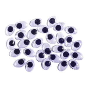 Crafty eyes, craft eyes, oval, 10mm, 30pcs
