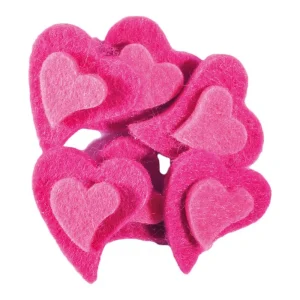 Crafty shapes, craft shapes, hearts, felt, 6pcs
