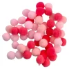 Crafty pom, craft pom pom, pink, 10mm, 120pcs
