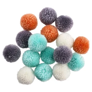 Crafty pom, kraft pom pom, mix, 30mm, 18pcs