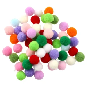 Crafty pom, craft pom pom, mix, 10mm, 60pcs