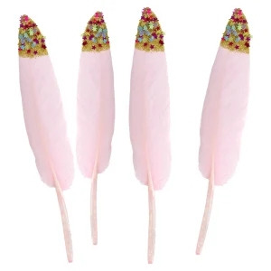 Crafty deco, craft decoration, quill, pink, 4pcs