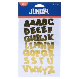 Alternative view of Crafty sticky, alphabet sticker, gold, 33pcs
