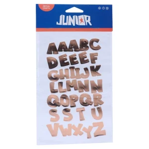 Alternative view of Crafty sticky, alphabet sticker, bronze, 33pcs