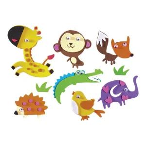Crafty shapes, craft shapes, animals, mix, eva foam, 7pcs