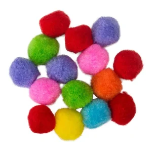 Crafty pom, craft pom pom, mix, 30mm, 15 pcs