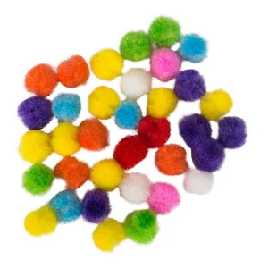Crafty pom, craft pom pom, mix, 10mm, 30 pcs
