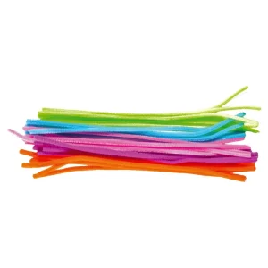 Crafty pom, craft strip plush, neon, mix, 30cm, 25pcs