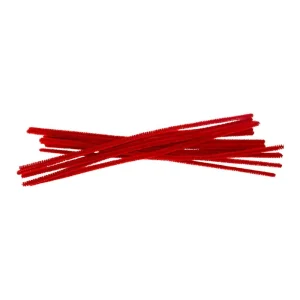 Crafty pom, craft strip plush, red, 30cm, 15pcs