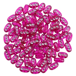 Crafty pearly, craft beads, zircons, pink, 14g
