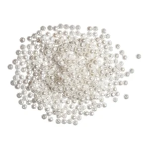Crafty pearly, craft beads, pearl, white, 8mm, 30g