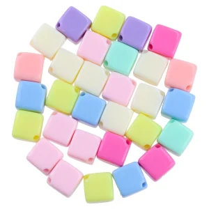 Crafty pearly, craft beads, cube, mix, 10mm, 30pcs