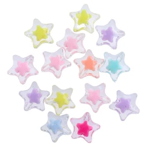 Crafty pearly, craft beads, stars, mix, 14g