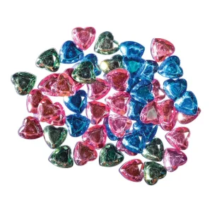 Crafty ruby, craft zircon, heart, mix, 16mm, 50pcs
