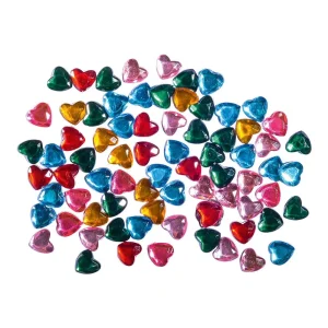 Crafty ruby, craft zircon, heart, mix, 8mm, 200pcs