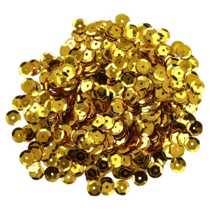 Crafty ruby, craft confetti, round, gold, 8mm, 14g