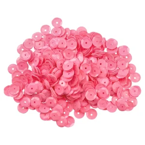 Crafty ruby, craft confetti, round, pink, 8mm, 14g