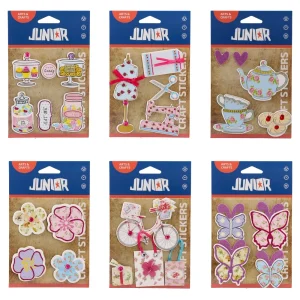 Crafty sticky, craft stickers, mix, 4pcs