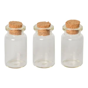 Crafty natur, craft glass bottles, 40mm, 3pcs