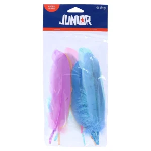 Alternative view of Crafty deco, craft decoration, feather, pastel, mix, 12pcs