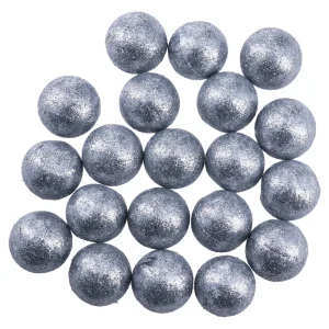 Crafty styro, colored balls, silver, 30mm, 20pcs