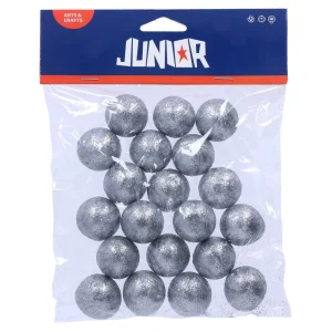 Alternative view of Crafty styro, colored balls, silver, 30mm, 20pcs