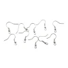 Crafty iron, craft hook for earrings, silver, 10pcs