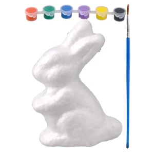 Crafty styro, bunny with colors, color set, 6pcs