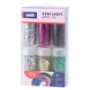 Star light 6, glitter, big, mix, 6pcs