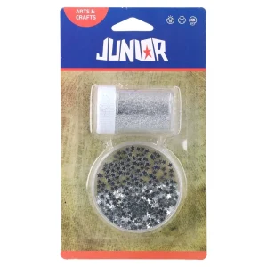 Star light 50, glitter, blister, powder-stars, silver