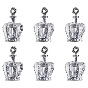Crafty iron, kraft pendants, crown, 6pcs