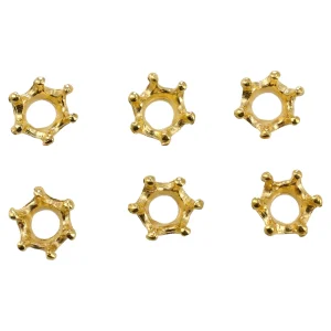 Crafty iron, kraft crowns, gold, 6pcs