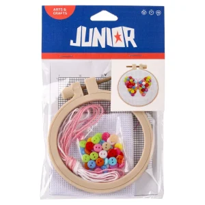 Crafty creativ, craft knitting set, buttons, black and white