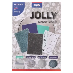 K-Block, craft block chrome, silver, mix, A5, 5pcs