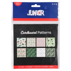 K-Block, craft block patern, natural, mix, 24pcs