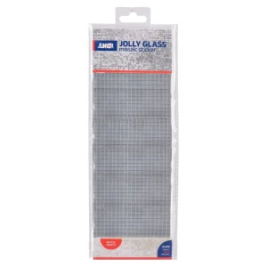 Jolly Glass Sticker, mosaic sticker, silver, 1pcs